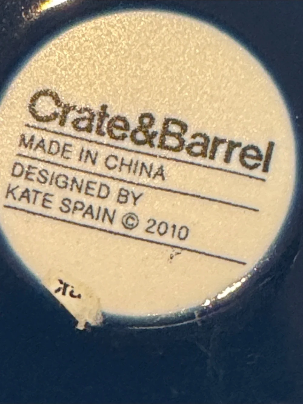 Crate&Barrel Delilah Blue White Salad Dessert Plate 8.5” Kate Spain 2010 Casual